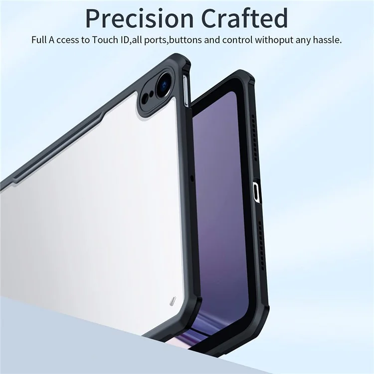 XUNDD For iPad mini (2024) / mini (2021) Shockproof  Slim Case TPU Frame Tablet Cover Air Cushion Protective Case - Black