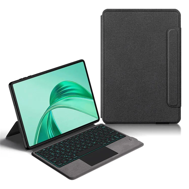 For Honor Pad X8a Leather Case + Touchpad Bluetooth-compatible Keyboard with Backlit