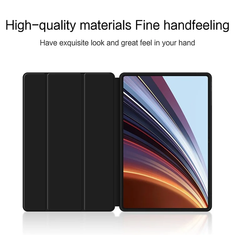 Custodia per tablet For Honor Pad GT Pro in pelle PU e TPU con supporto a trifoglio