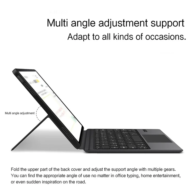 For Honor Pad GT Pro Leather Case + Touchpad Bluetooth-compatible Keyboard with Backlit