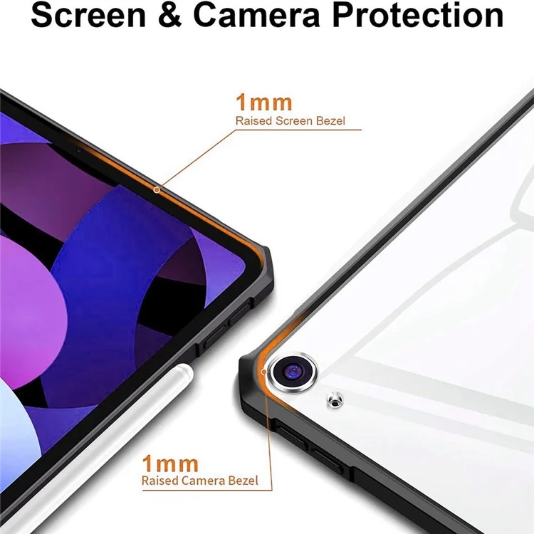 XUNDD для iPad Air (2020)/Air (2022) Slim Case TPU Frame Protective Cover Air Cushion Shockproof Tablet Case - Черный