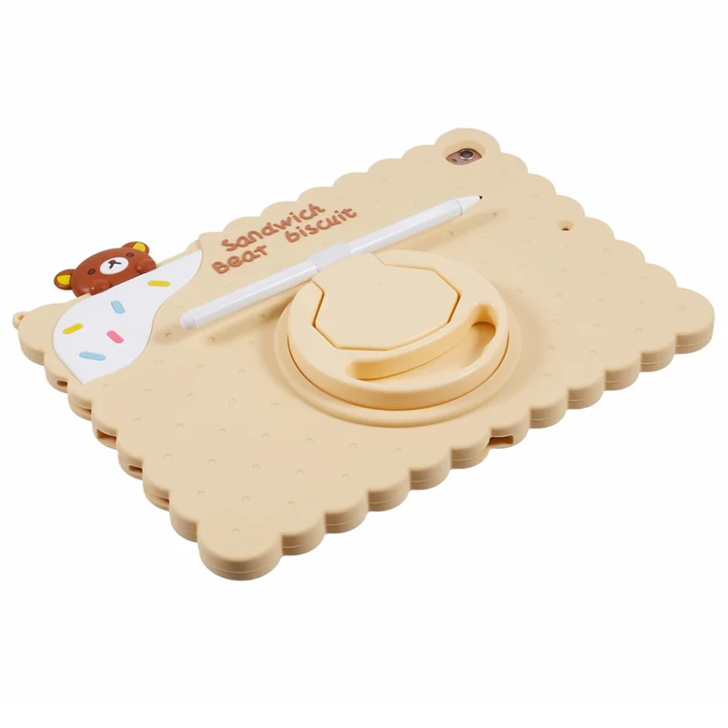 Silicone Case for iPad 10.2 (2021) / (2020) / (2019) / iPad Air 10.5 inch (2019) / Pro 10.5-inch (2017) Kickstand Cover with Shoulder Strap - Yellow