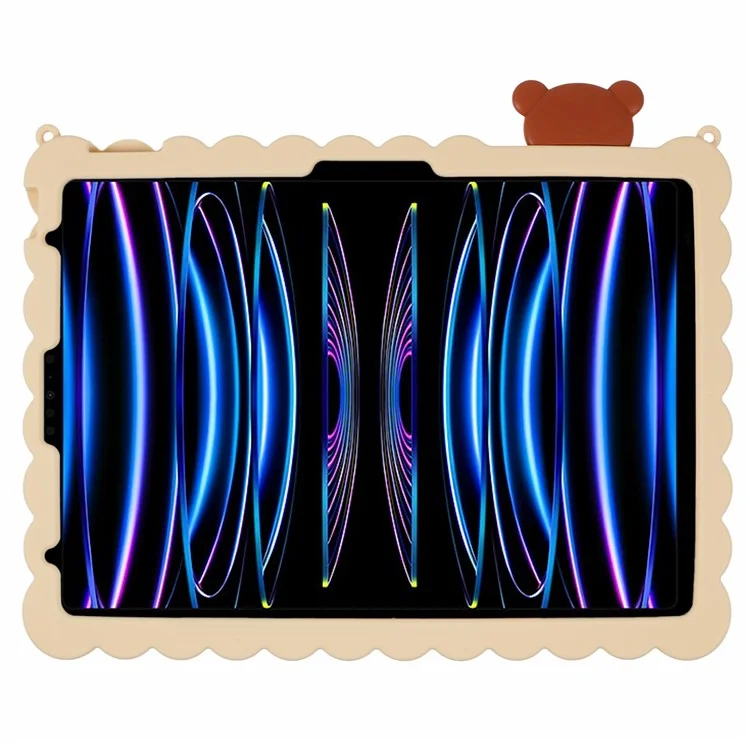 Bear Silicone Case with Strap for iPad Air 11 (2025) / (2024) / Air (2022) / (2020) / Pro 11 (2024) / (2022) / (2021) / (2020) / (2018) - Yellow