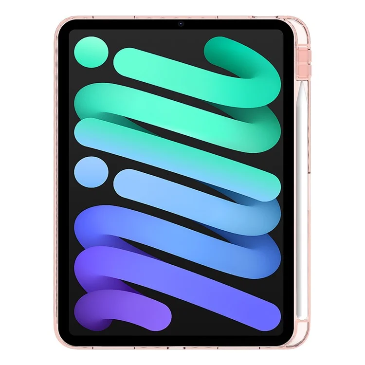 Чехол для iPad mini (2024) / (2021) Clear TPU с отделением для ручки - Розовый