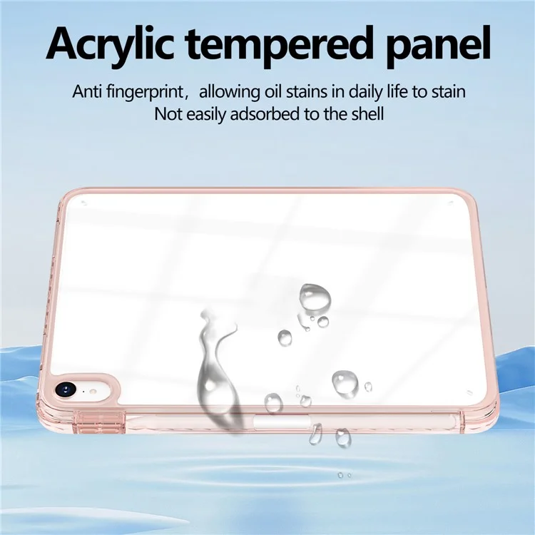 Чехол для iPad mini (2024) / (2021) Clear TPU с отделением для ручки - Розовый