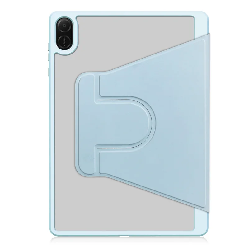 For Honor Pad X8a Case 360° Rotary Stand PU Leather+Acrylic Tablet Cover (Without Keyboard) - Sky Blue