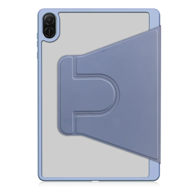 For Honor Pad X8a Case 360 Degree Rotary Stand PU Leather+Acrylic Tablet Cover (Without Keyboard) - Purple