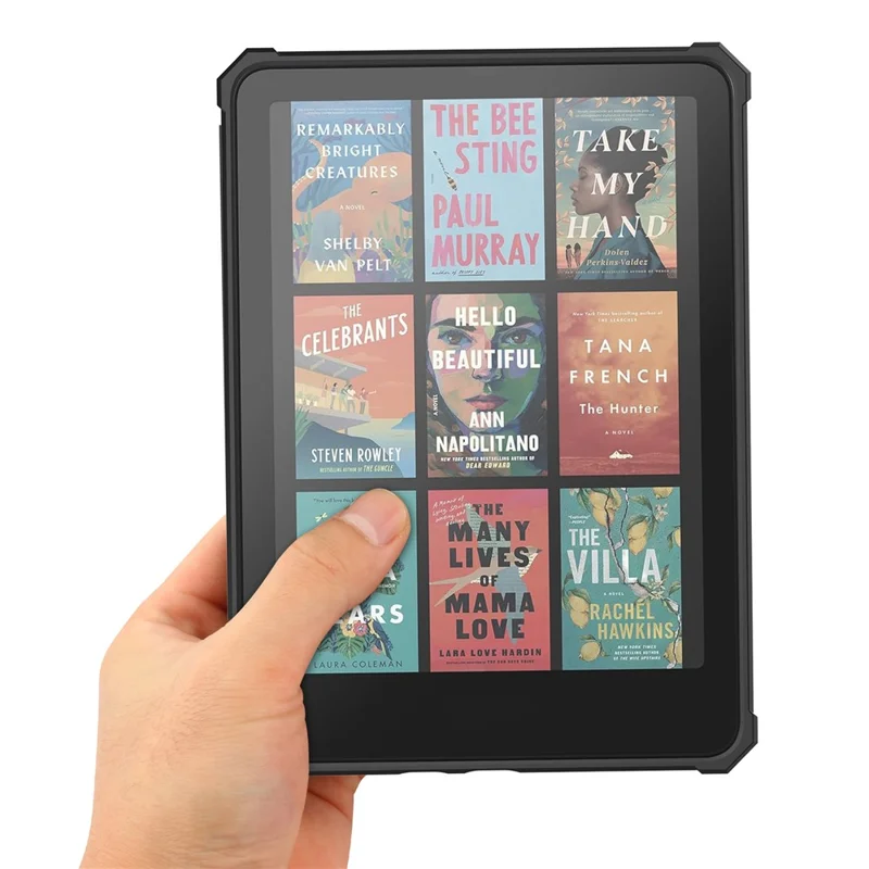 For Amazon Kindle Paperwhite (2024) / Kindle Colorsoft Case Pattern Print TPU+ PU E-Reader Cover - Galaxy