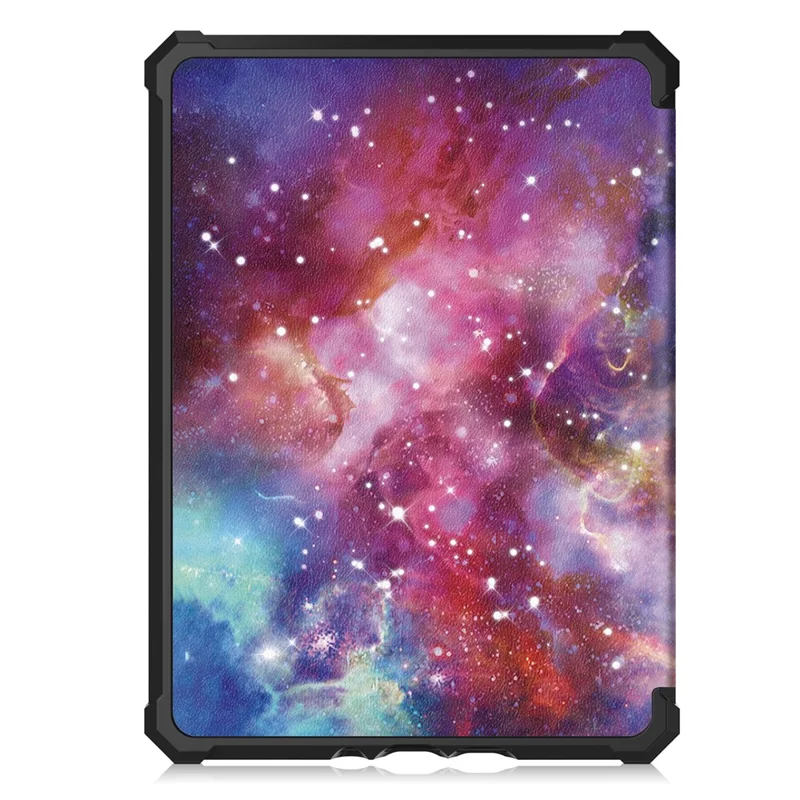 For Amazon Kindle Paperwhite (2024) / Kindle Colorsoft Case Pattern Print TPU+ PU E-Reader Cover - Galaxy