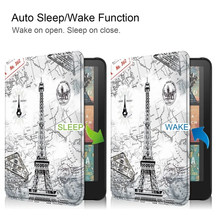 Funda para Amazon Kindle Paperwhite (2024) con estampado de patrón, de PC + PU, cubierta para e-reader - Torre Vintage