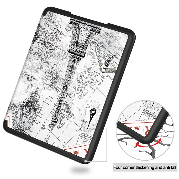 Funda para Amazon Kindle Paperwhite (2024) con estampado de patrón, de PC + PU, cubierta para e-reader - Torre Vintage