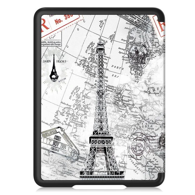 Funda para Amazon Kindle Paperwhite (2024) con estampado de patrón, de PC + PU, cubierta para e-reader - Torre Vintage