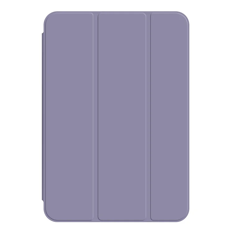 For iPad mini (2024) Case Magnetic Attachment PU Leather Tri-Fold Stand Shockproof Cover - Purple