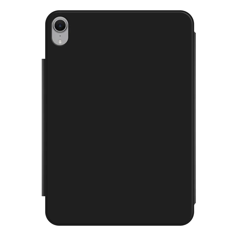 For iPad mini (2024) Stand Case Shockproof Magnetic PU Leather Flip Tablet Cover - Black