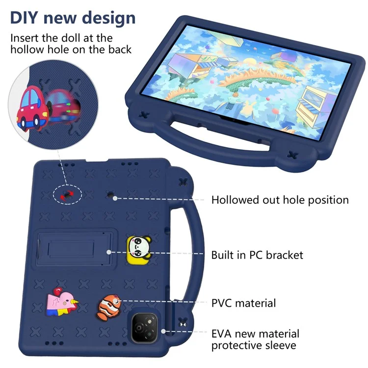 For Infinix Xpad Case Kids EVA Tablet Cover - Navy Blue