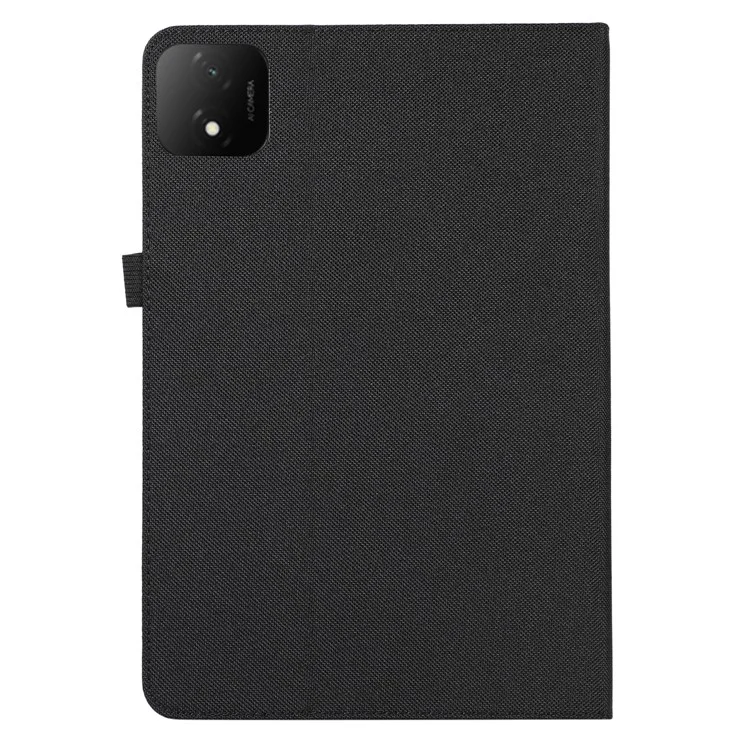 Custodia in pelle per tablet For Honor Pad GT Pro, con porta carte e supporto, finitura in tessuto - Nero