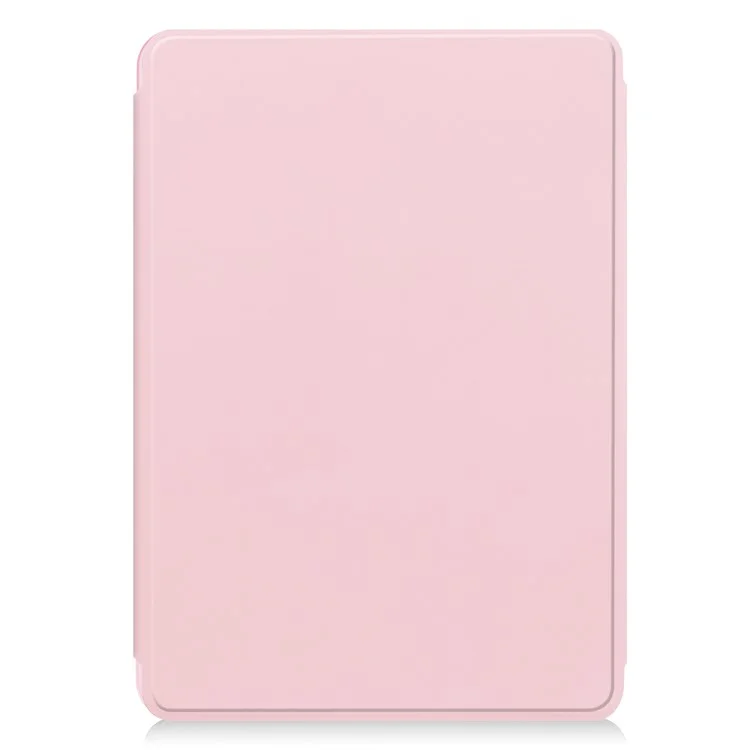 For Xiaomi Pad 7 Case 360-Degree Rotary Stand PU Leather+Acrylic Tablet Cover with Keyboard - Pink