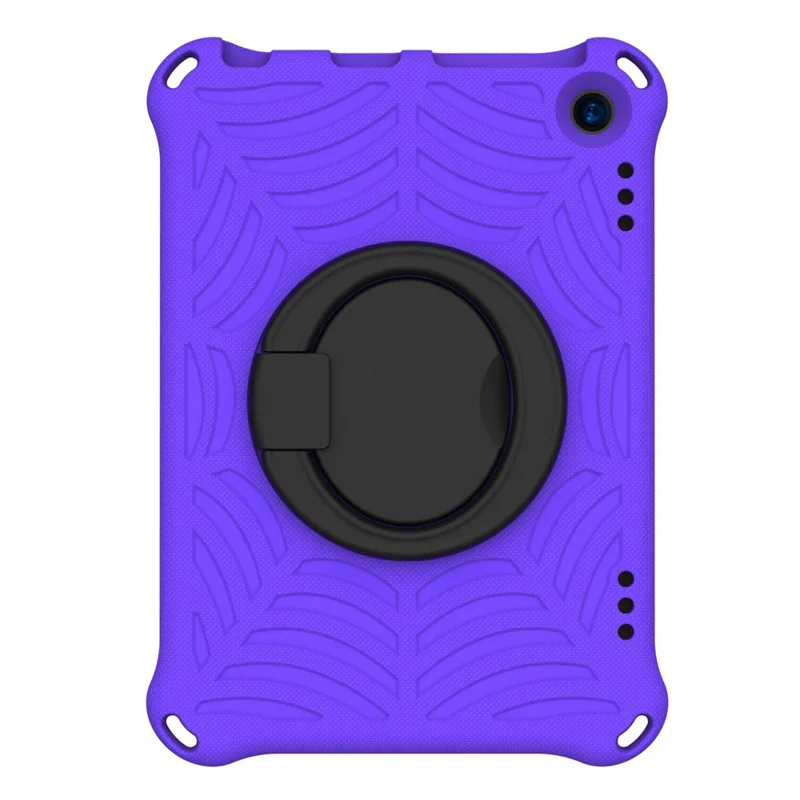 For Amazon Fire HD 8 (2020)/8 Plus (2020) Kickstand Tablet Case Anti-Scratch Protective Cover Shockproof EVA Case with Shoulder Strap - Purple