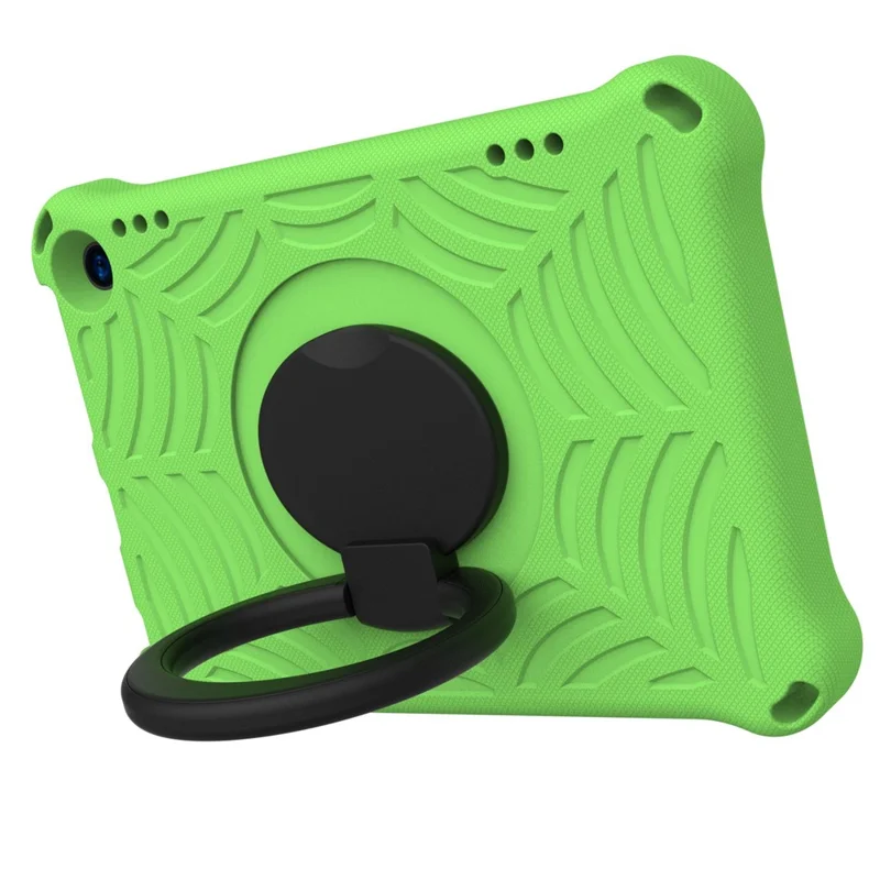 For Amazon Fire HD 8 (2020)/8 Plus (2020) Kickstand Tablet Case Anti-Scratch Protective Cover Shockproof EVA Case with Shoulder Strap - Green