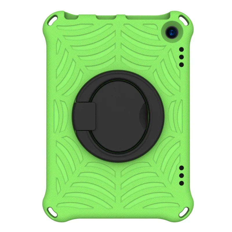 For Amazon Fire HD 8 (2020)/8 Plus (2020) Kickstand Tablet Case Anti-Scratch Protective Cover Shockproof EVA Case with Shoulder Strap - Green