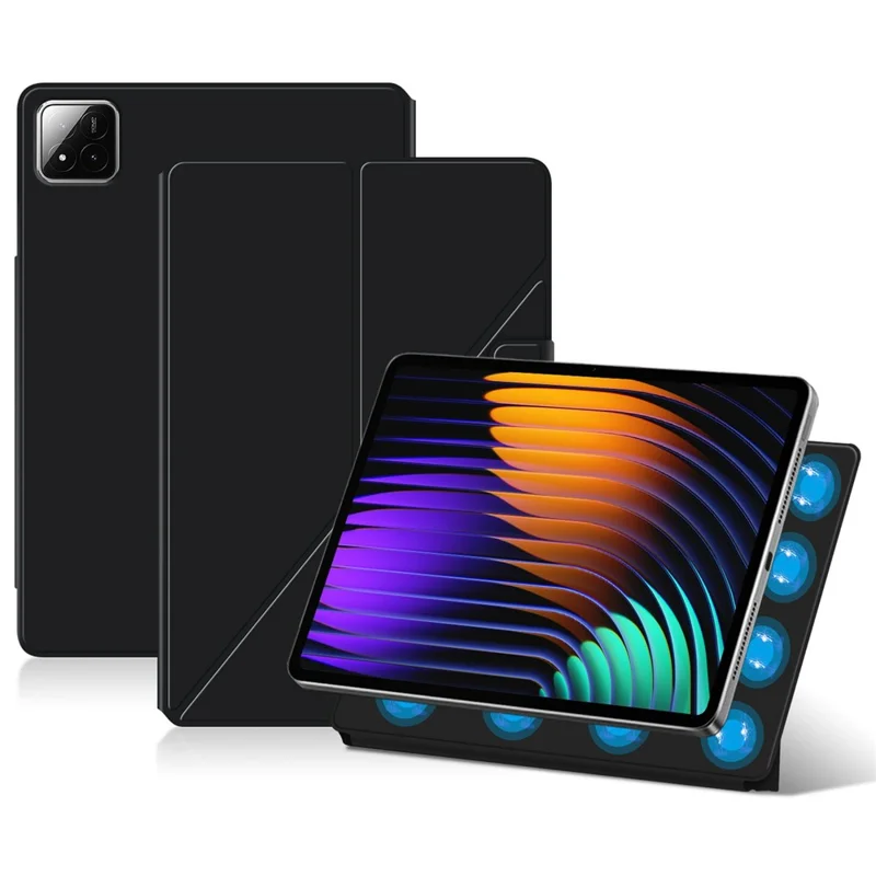 For Xiaomi Pad 7 Leather Case Origami Stand Magnetic Tablet Cover Auto Wake  /  Sleep