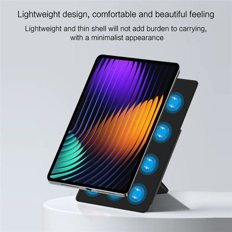 For Xiaomi Pad 7 Leather Case Origami Stand Magnetic Tablet Cover Auto Wake  /  Sleep