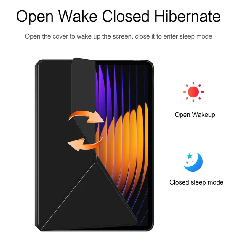 For Xiaomi Pad 7 Leather Case Origami Stand Magnetic Tablet Cover Auto Wake  /  Sleep