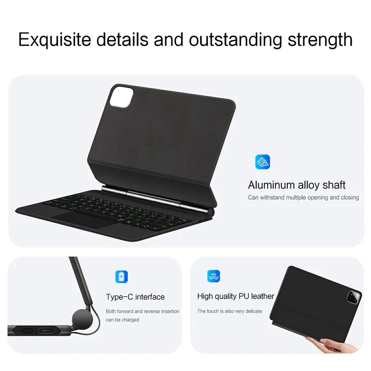 For Xiaomi Pad 7 Magnetic Floating Bluetooth-compatible Keyboard + Leather Tablet Case