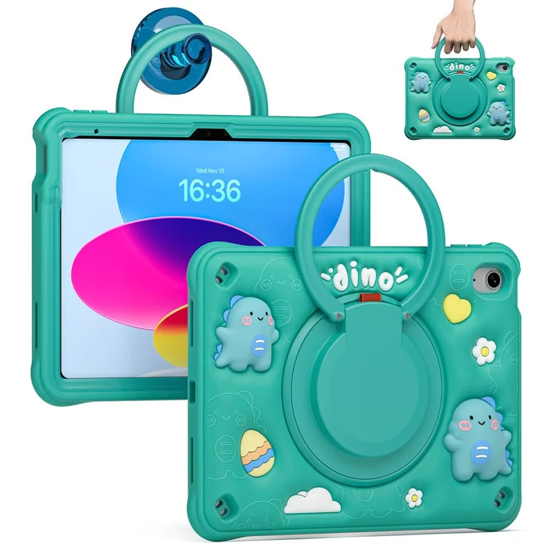 For iPad (2025) / 10.9 (2022) Case Kickstand PC+Silicone+TPU Tablet Cover