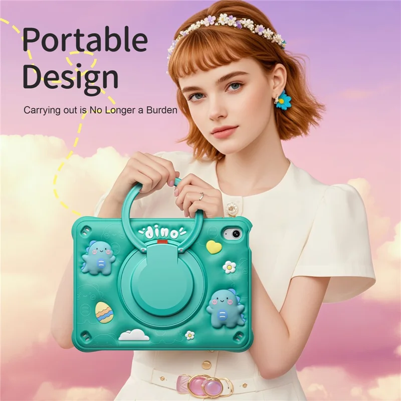 For iPad (2025) / 10.9 (2022) Case Kickstand PC+Silicone+TPU Tablet Cover