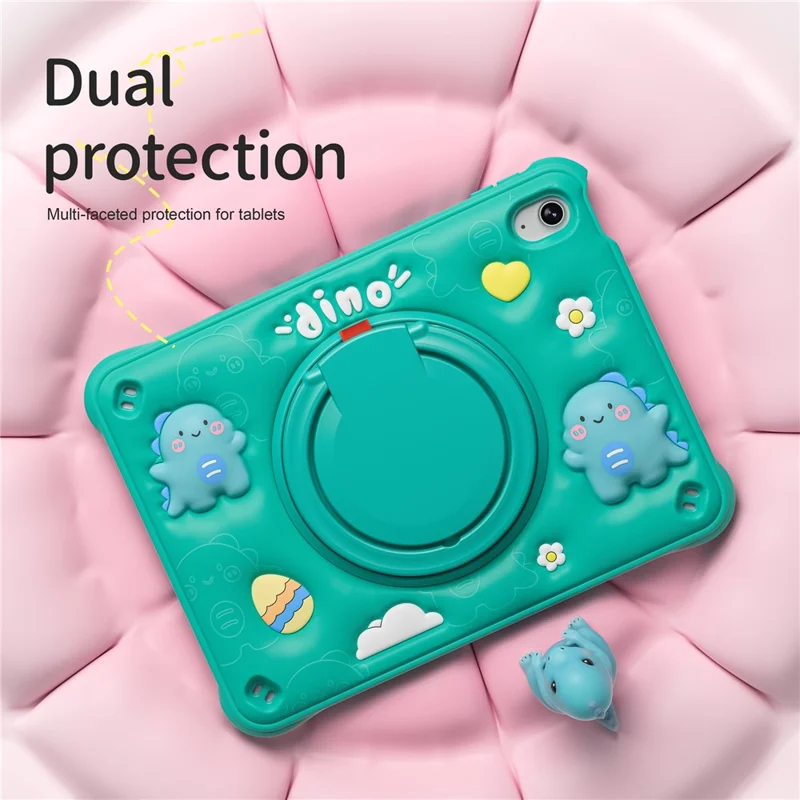 For iPad (2025) / 10.9 (2022) Case Kickstand PC+Silicone+TPU Tablet Cover