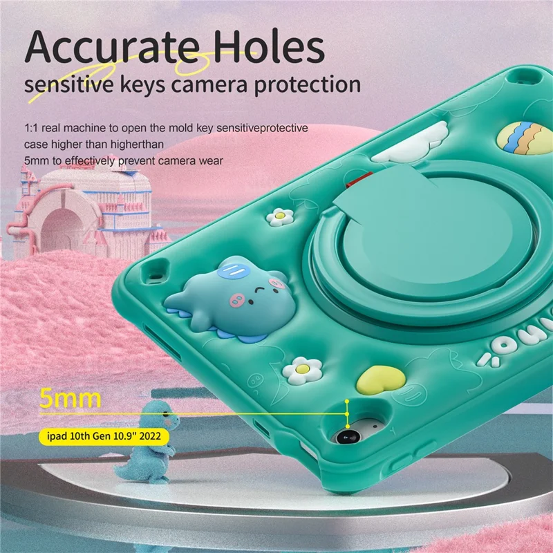 For iPad (2025) / 10.9 (2022) Case Kickstand PC+Silicone+TPU Tablet Cover