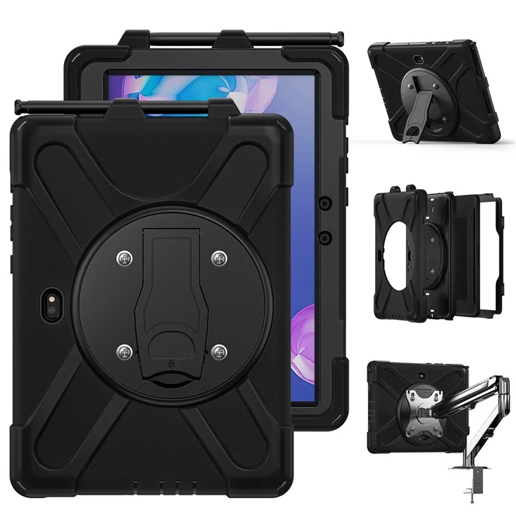 Custodia per Samsung Galaxy Tab Active4 Pro T630 T636 / Active Pro T540 con supporto Kickstand in PC+Silicone