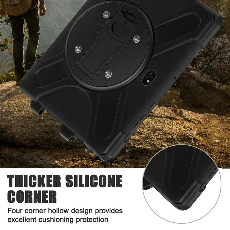 Custodia per Samsung Galaxy Tab Active4 Pro T630 T636 / Active Pro T540 con supporto Kickstand in PC+Silicone