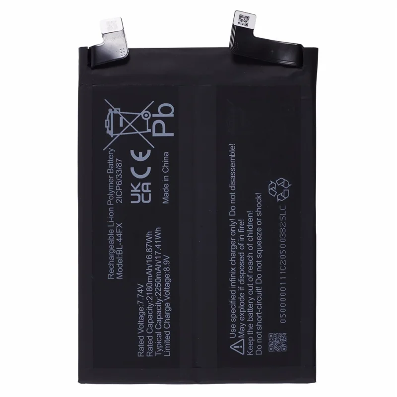 Für Infinix Note 12 VIP 4G 7,74V 4360mAh Li-Polymer-Batterieeinheit (ohne Logo) (Codierung: BL-44FX)