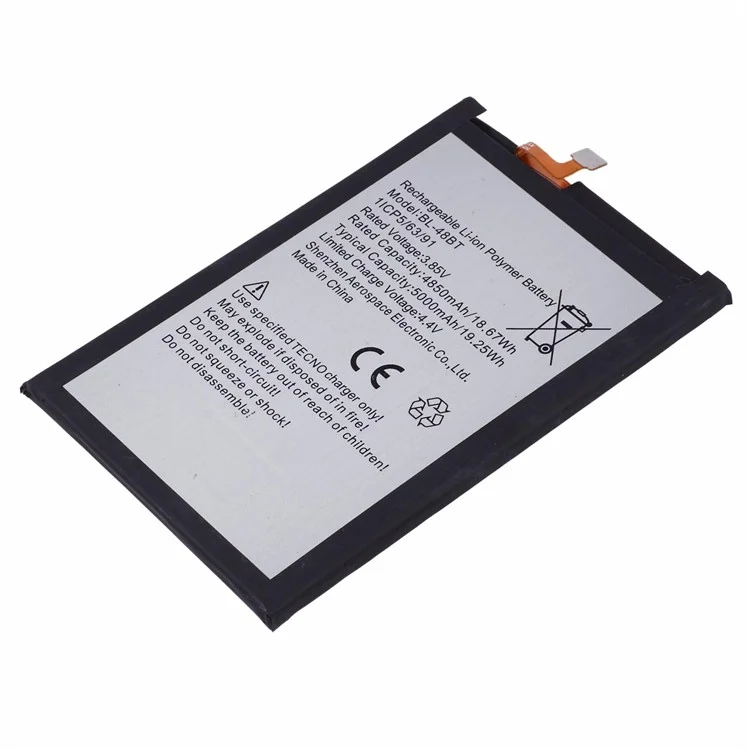 Batterie Li-Polymer 3,85 V 4850 mAh pour TECNO Pop 5 (sans logo) (Code : BL-48BT)