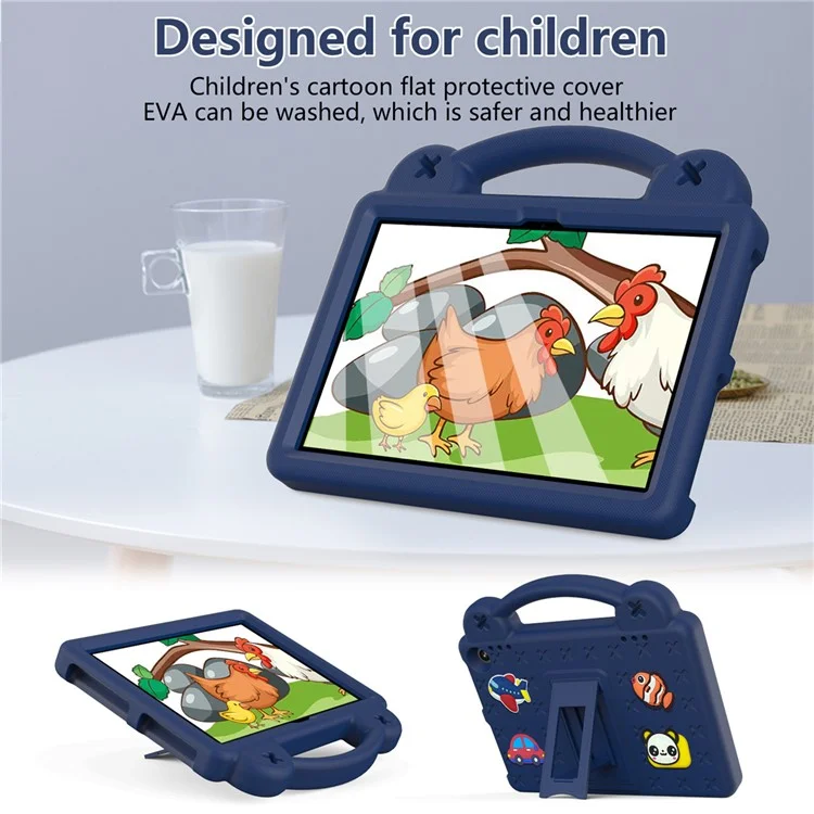 For Amazon Fire HD 8 (2024) Case Kids EVA Tablet Cover - Navy Blue