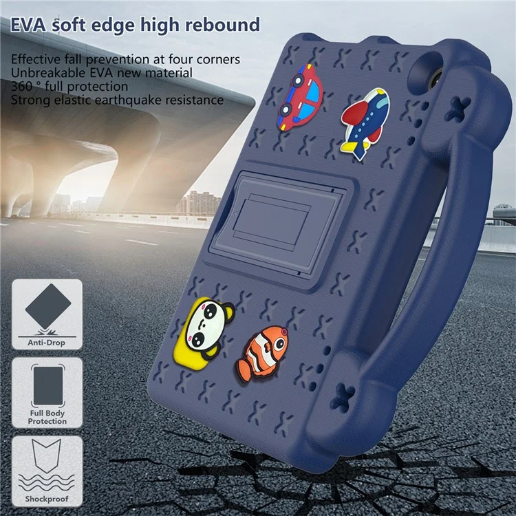 For Amazon Fire HD 8 (2024) Case Kids EVA Tablet Cover - Navy Blue
