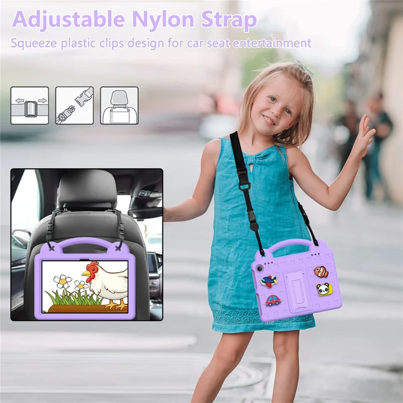 For Amazon Fire HD 8 (2024) Case Kids EVA Tablet Cover - Purple