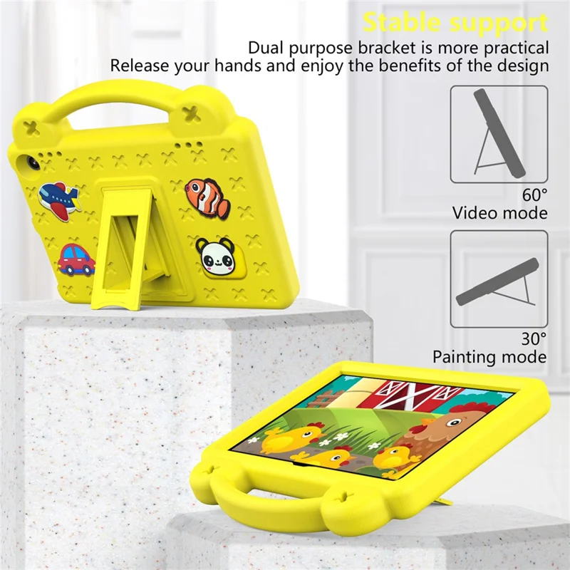 For Amazon Fire HD 8 (2024) Case Kids EVA Tablet Cover - Yellow