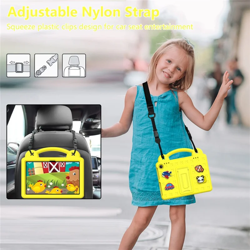 For Amazon Fire HD 8 (2024) Case Kids EVA Tablet Cover - Yellow