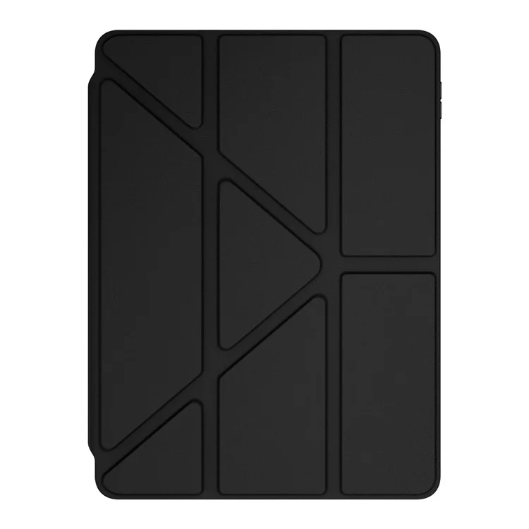 Custodia per Xiaomi Pad 7 Pro / Pad 7 in pelle PU con supporto Origami, cover trasparente per tablet - Nero