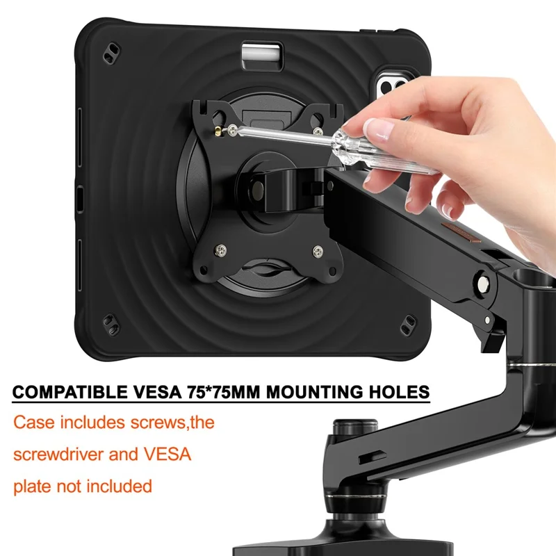 For iPad Pro 11 (2025) / 11 (2024) Case Kickstand PC+Silicone+TPU Tablet Cover