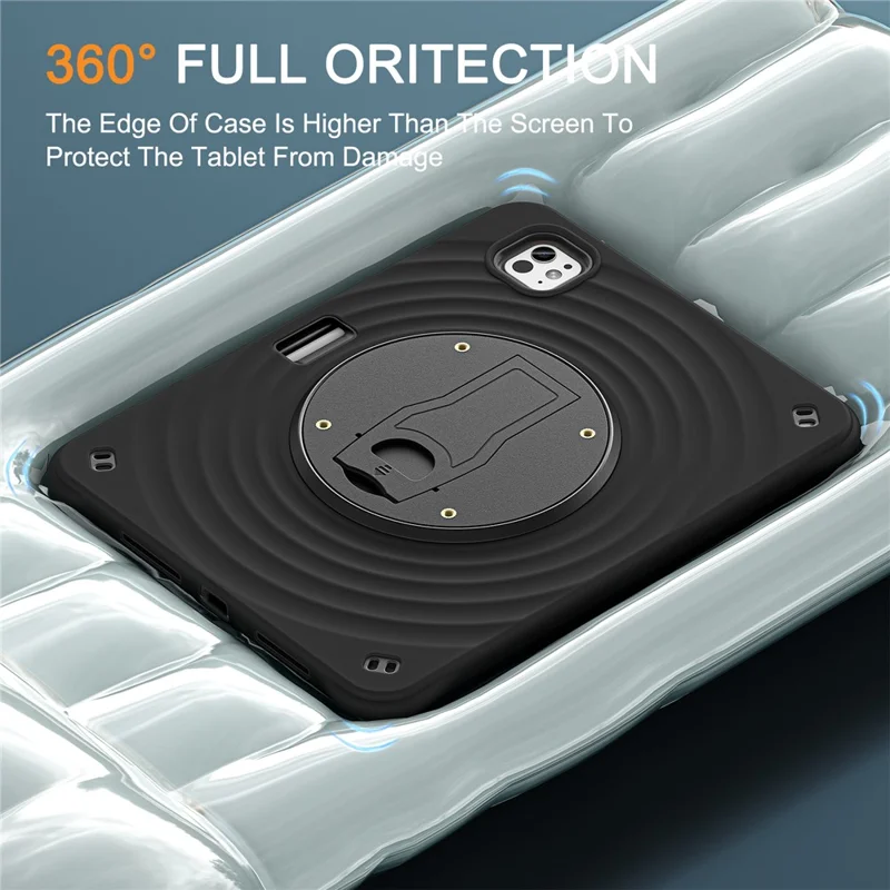 For iPad Pro 11 (2025) / 11 (2024) Case Kickstand PC+Silicone+TPU Tablet Cover