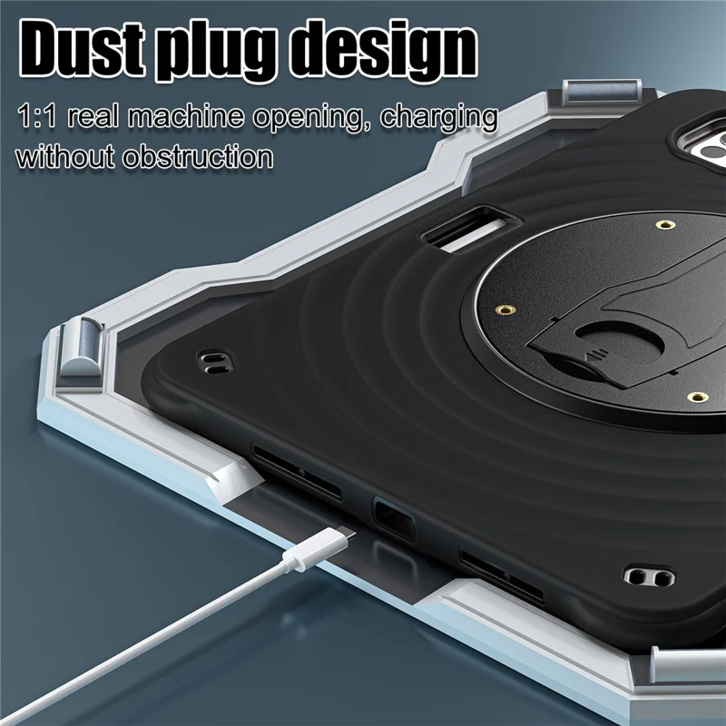 For iPad Pro 11 (2025) / 11 (2024) Case Kickstand PC+Silicone+TPU Tablet Cover