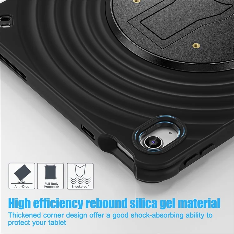For iPad (2025) / 10.9 (2022) Case Kickstand PC+Silicone+TPU Tablet Cover