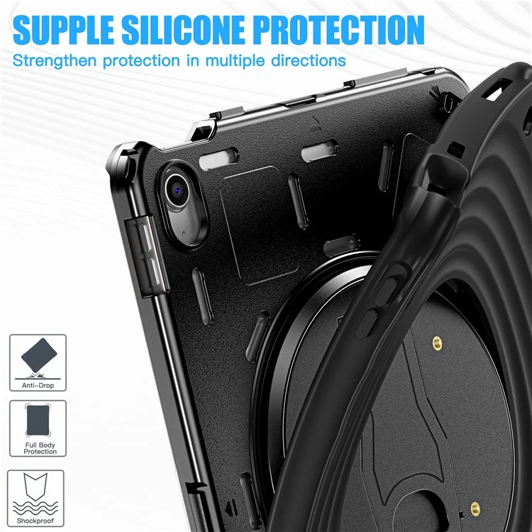 For iPad (2025) / 10.9 (2022) Case Kickstand PC+Silicone+TPU Tablet Cover