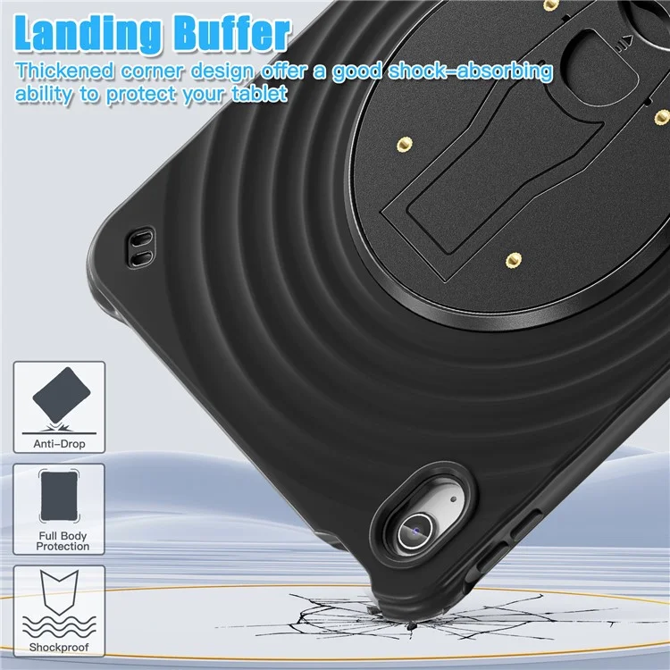 For iPad (2025) / 10.9 (2022) Case Kickstand PC+Silicone+TPU Tablet Cover