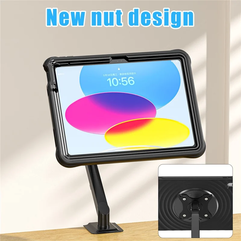 For iPad (2025) / 10.9 (2022) Case Kickstand PC+Silicone+TPU Tablet Cover