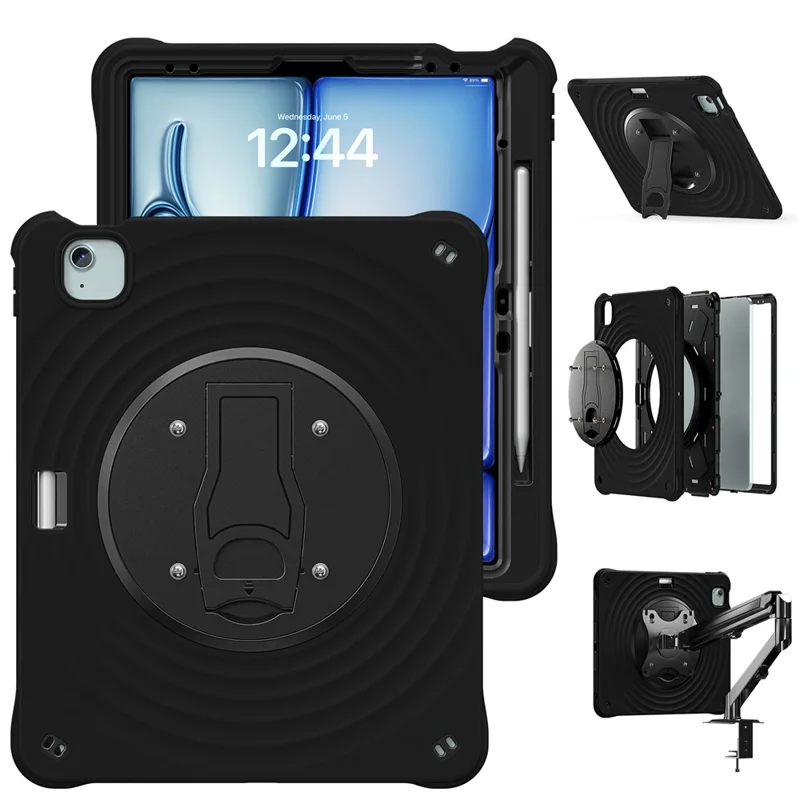 Kickstand Case for iPad Air 11 (2025) / (2024) / Air (2022) / (2020) / Pro 11 (2022) / (2021) / (2020) / (2018) PC+Silicone+TPU Tablet Cover